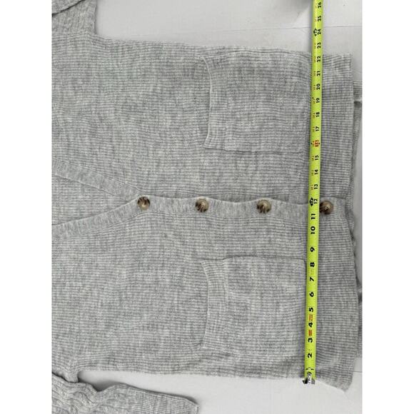New York & Company Cardigan Sweater Sz L Cable Knit Grey Soft Cozy Preppy Casual - Picture 12 of 16
